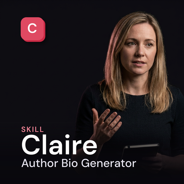 Claire — Author Bio Generator AI Skill