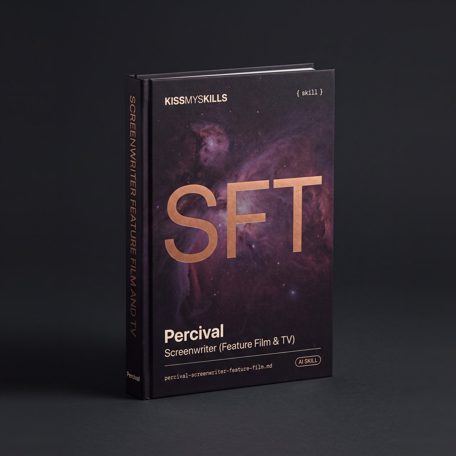 Percival - Screenwriter (Feature Film & TV) Claude skill by KissMySkills, hardcover volume cover
