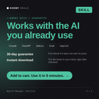 The Wealth Manager, Percival AI skill works with Claude, ChatGPT, Gemini and any AI chat, 30-day money-back guarantee