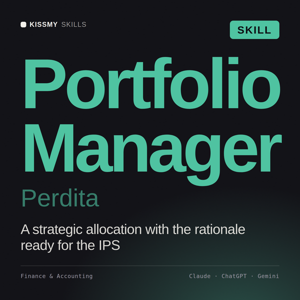 Portfolio Manager, Perdita AI skill by KissMySkills, cover