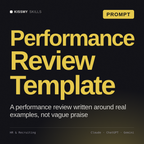 Performance Review Template AI prompt by KissMySkills, cover