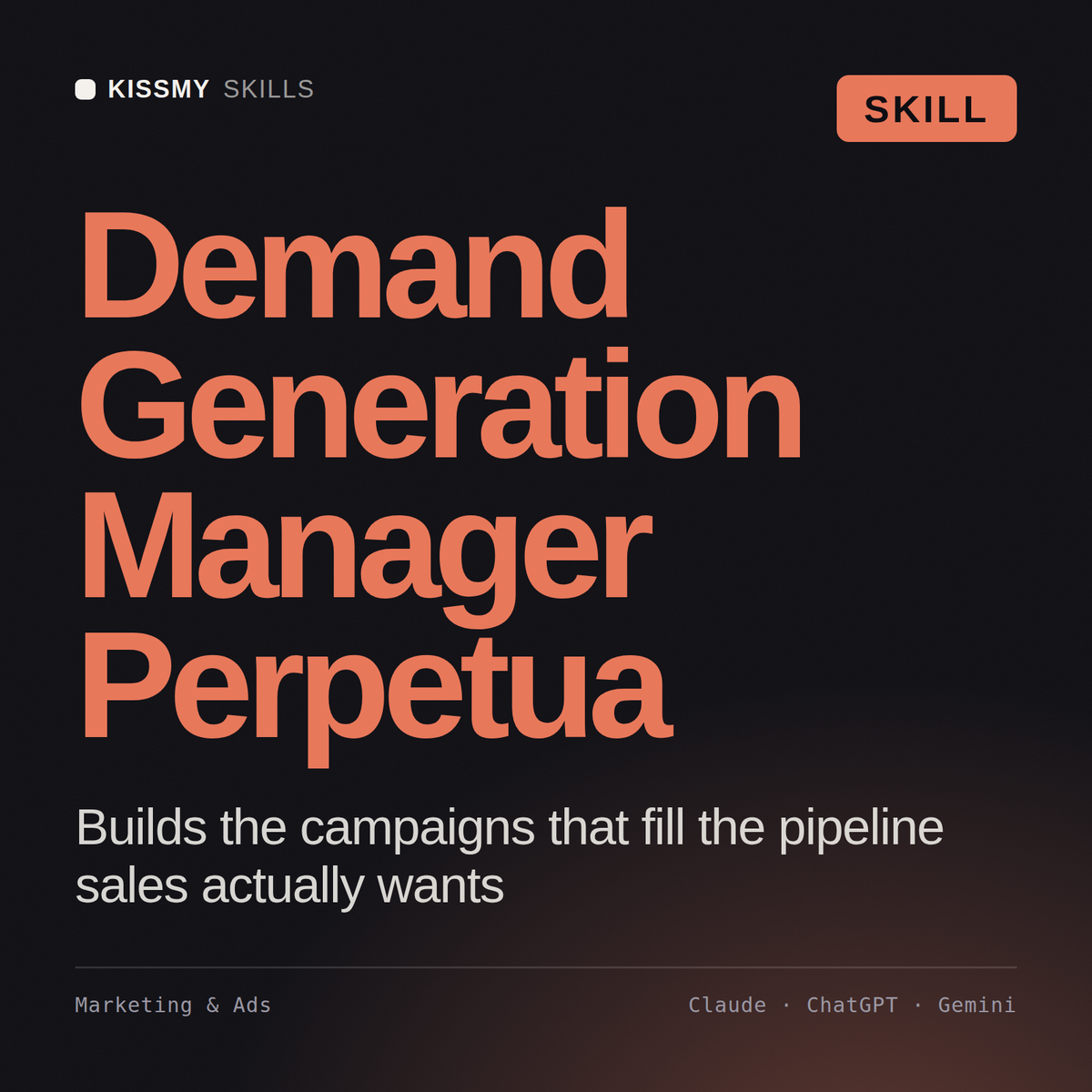 Demand Generation Manager, Perpetua AI skill by KissMySkills, cover