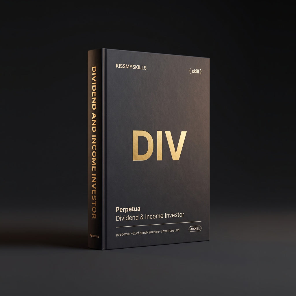 Dividend & Income Investor Claude skill by KissMySkills, hardcover volume cover