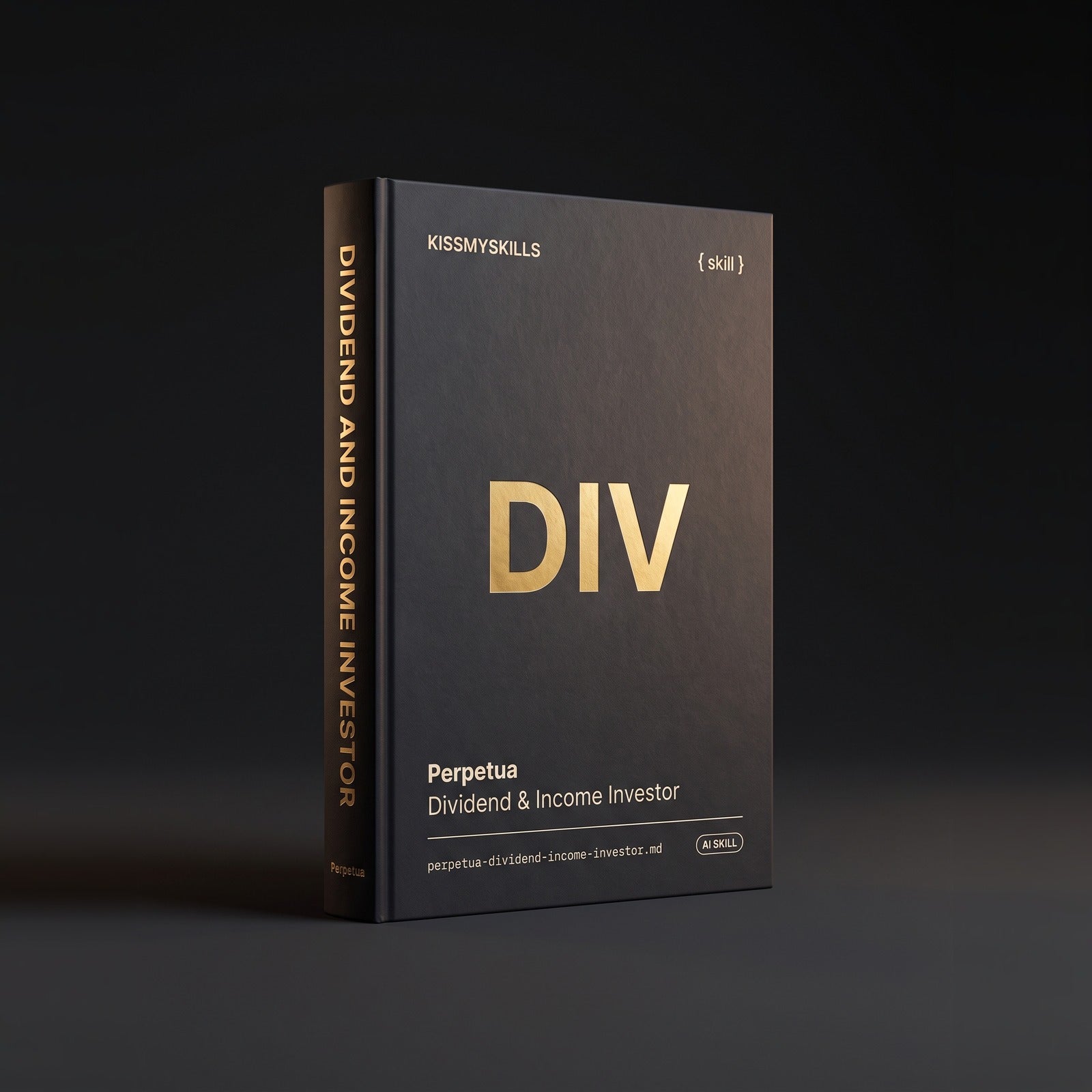 Dividend & Income Investor Claude skill by KissMySkills, hardcover volume cover