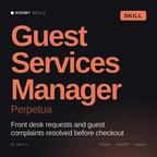 Guest Services Manager, Perpetua AI skill by KissMySkills, cover