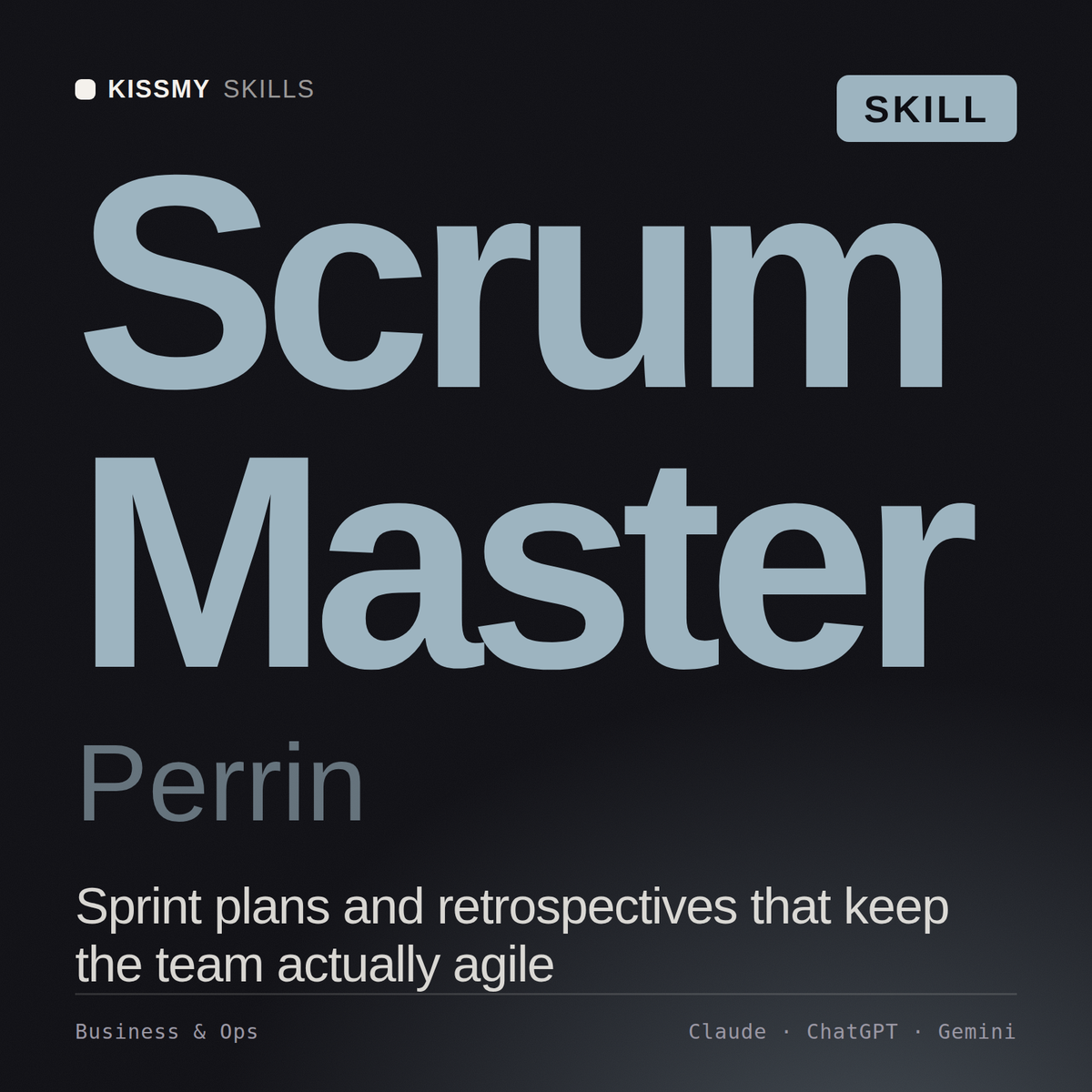 Scrum Master, Perrin AI skill by KissMySkills, cover