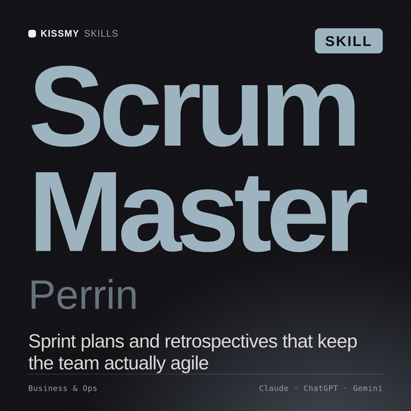 Scrum Master, Perrin AI skill by KissMySkills, cover