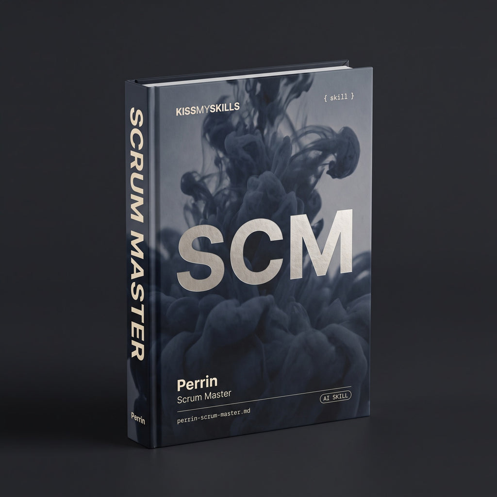 Scrum Master Claude skill by KissMySkills, hardcover volume cover