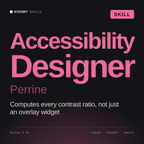 Accessibility Designer, Perrine AI skill by KissMySkills, cover