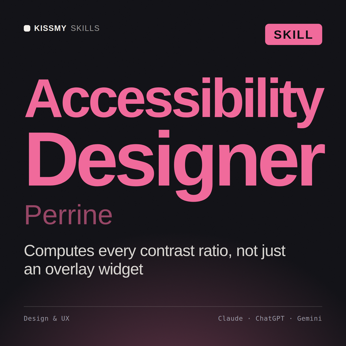 Accessibility Designer, Perrine AI skill by KissMySkills, cover
