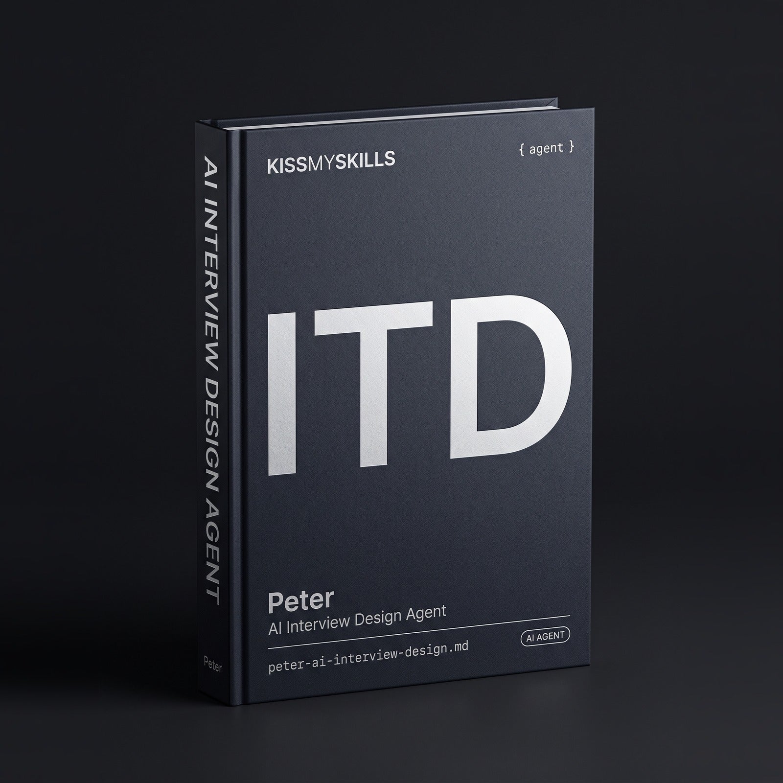 Interview Design Claude agent by KissMySkills, hardcover volume cover