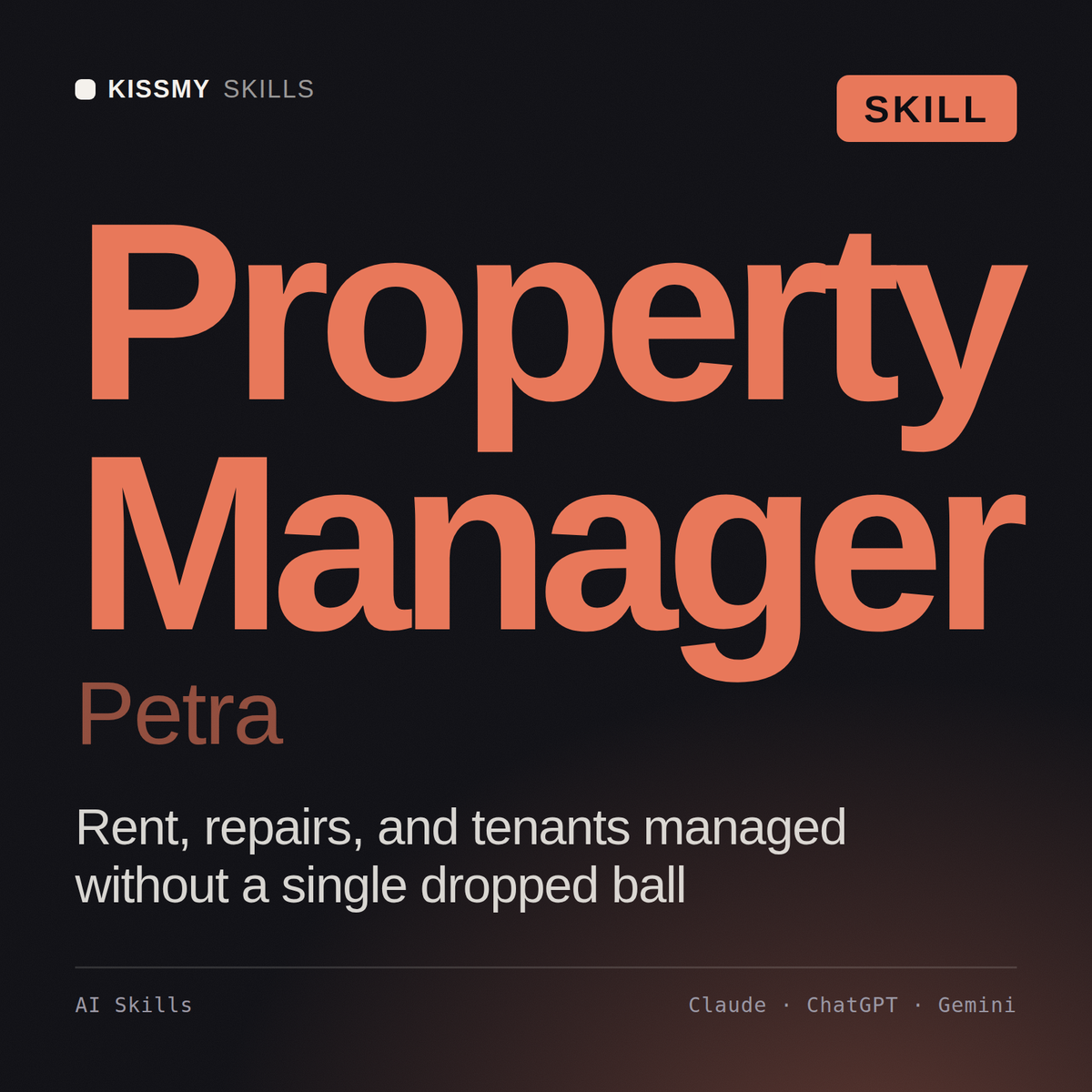 Property Manager, Petra AI skill by KissMySkills, cover
