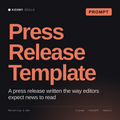 Press Release Template AI prompt by KissMySkills, cover