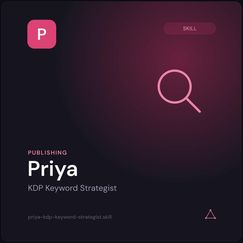 Priya - KDP Keyword Strategist AI Skill cover