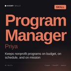 Program Manager, Priya AI skill by KissMySkills, cover