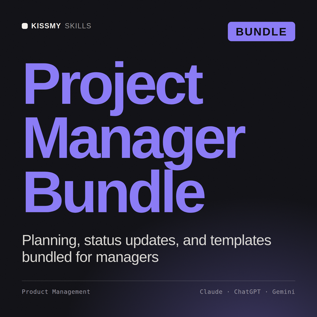 Project Manager Bundle AI bundle by KissMySkills, cover
