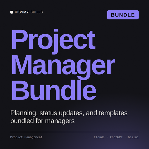 Project Manager Bundle AI bundle by KissMySkills, cover
