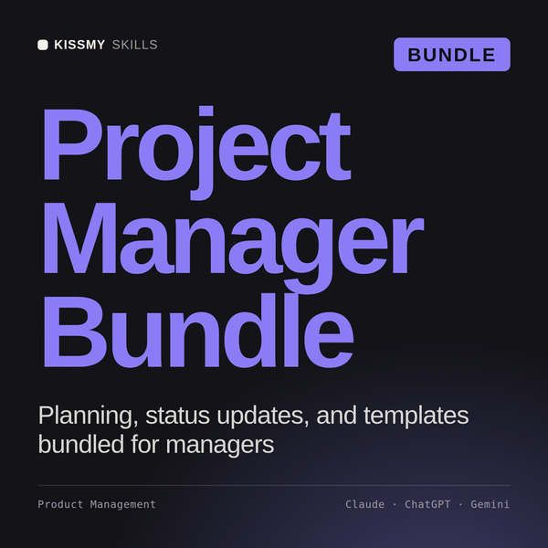 Project Manager Bundle AI bundle by KissMySkills, cover