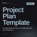 Project Plan Template AI prompt by KissMySkills, cover