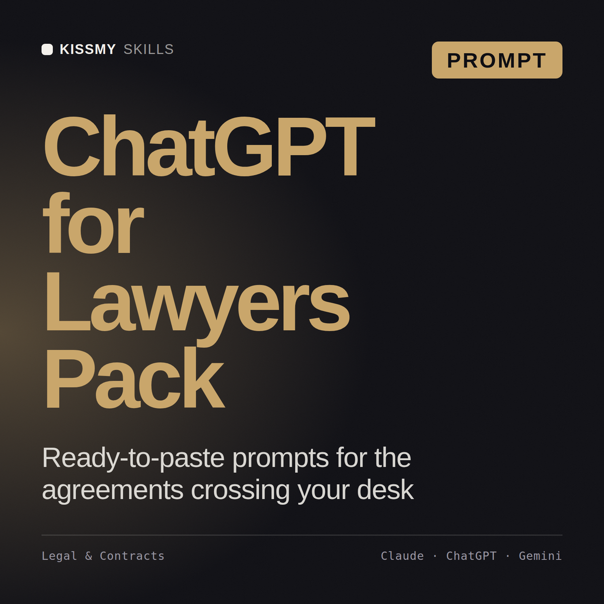 ChatGPT for Lawyers Pack AI prompt by KissMySkills, cover