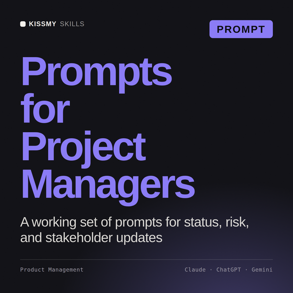Prompts for Project Managers AI prompt by KissMySkills, cover