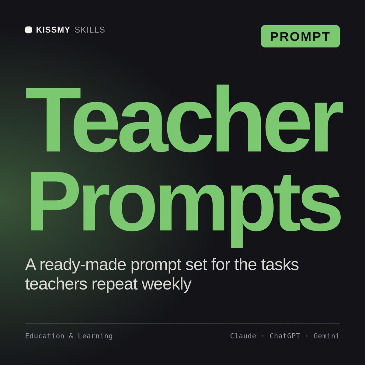 Teacher Prompts AI prompt by KissMySkills, cover
