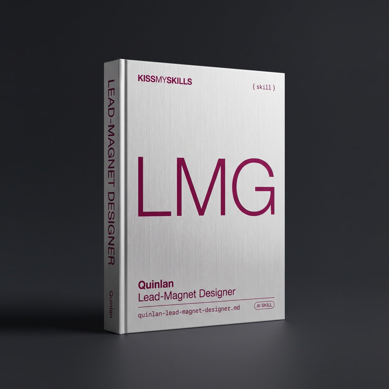 Lead-Magnet Designer Claude skill by KissMySkills, hardcover volume cover