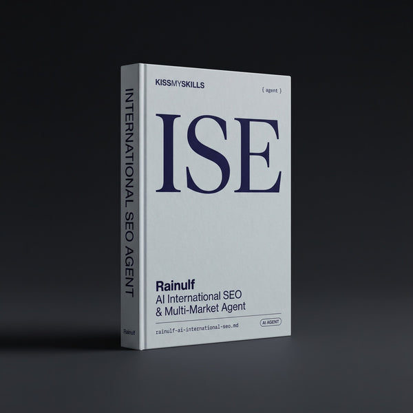 International SEO & Multi-Market Claude agent by KissMySkills, hardcover volume cover
