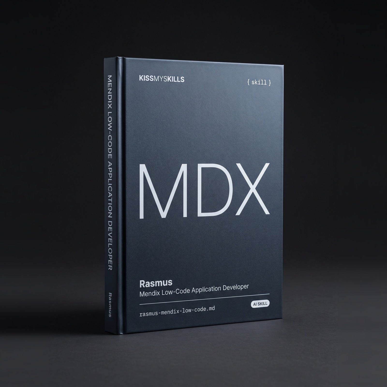 Rasmus - Mendix Low-Code Application Developer Claude skill by KissMySkills, hardcover volume cover