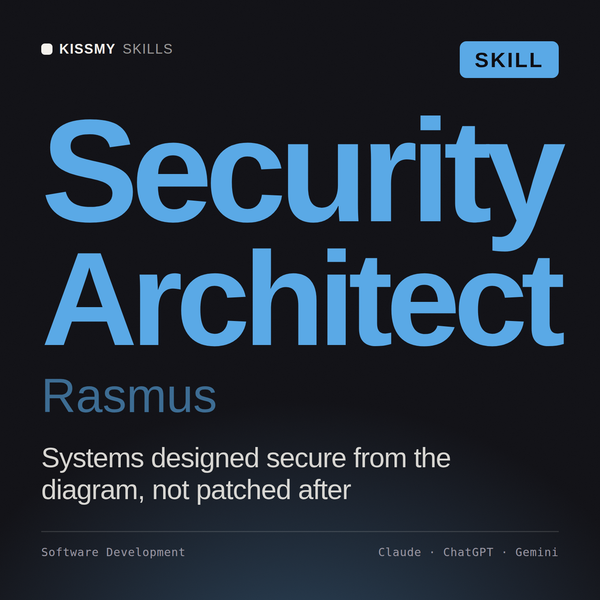 Security Architect, Rasmus AI skill by KissMySkills, cover