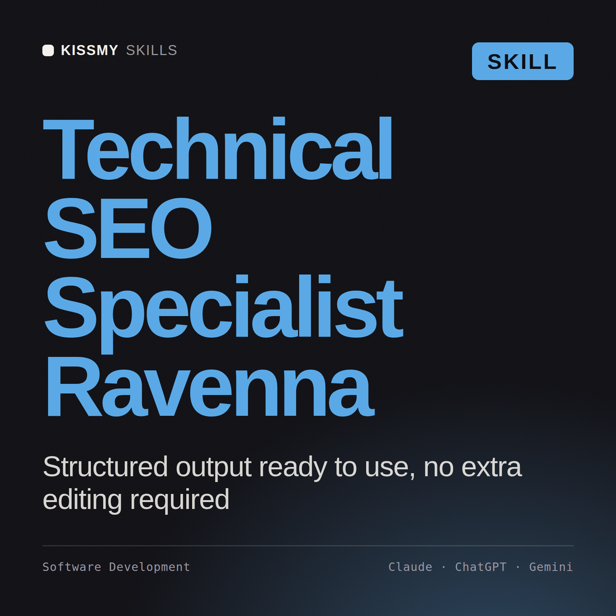 Technical SEO Specialist, Ravenna AI skill by KissMySkills, cover