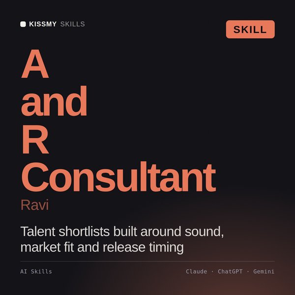 A and R Consultant, Ravi AI skill by KissMySkills, cover