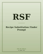 Recipe Substitution Finder prompt for Claude by KissMySkills, brushed cover