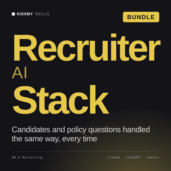 Recruiter AI Stack AI bundle by KissMySkills, cover