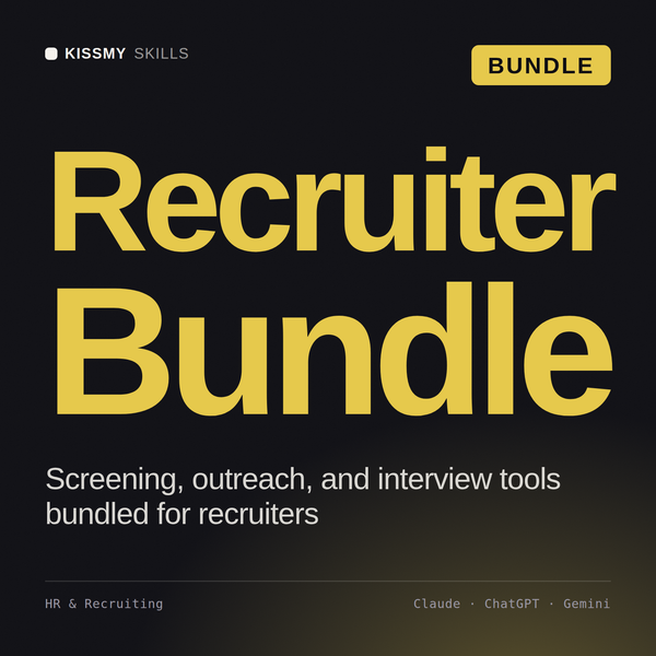 Recruiter Bundle AI bundle by KissMySkills, cover