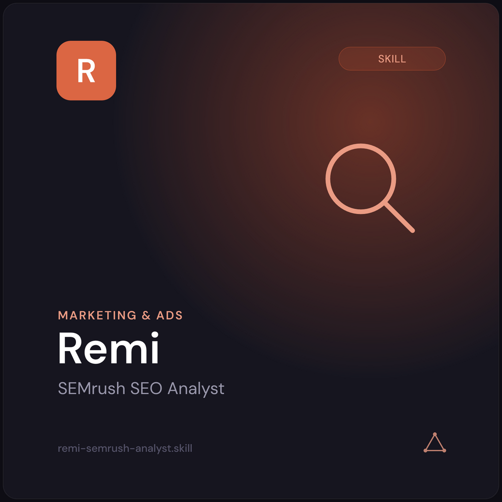 Remi — SEMrush SEO Analyst AI Skill preview 3