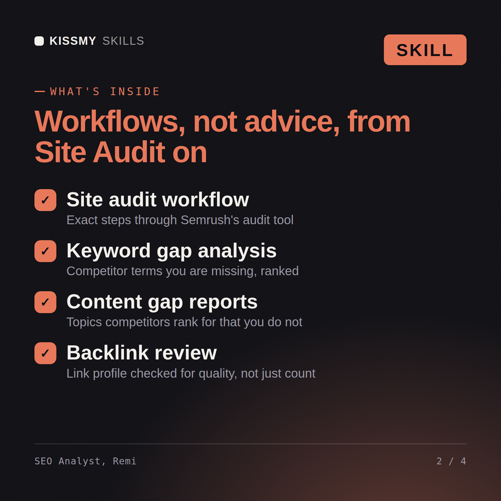 Remi – SEMrush-SEO-Analyst AI Skill