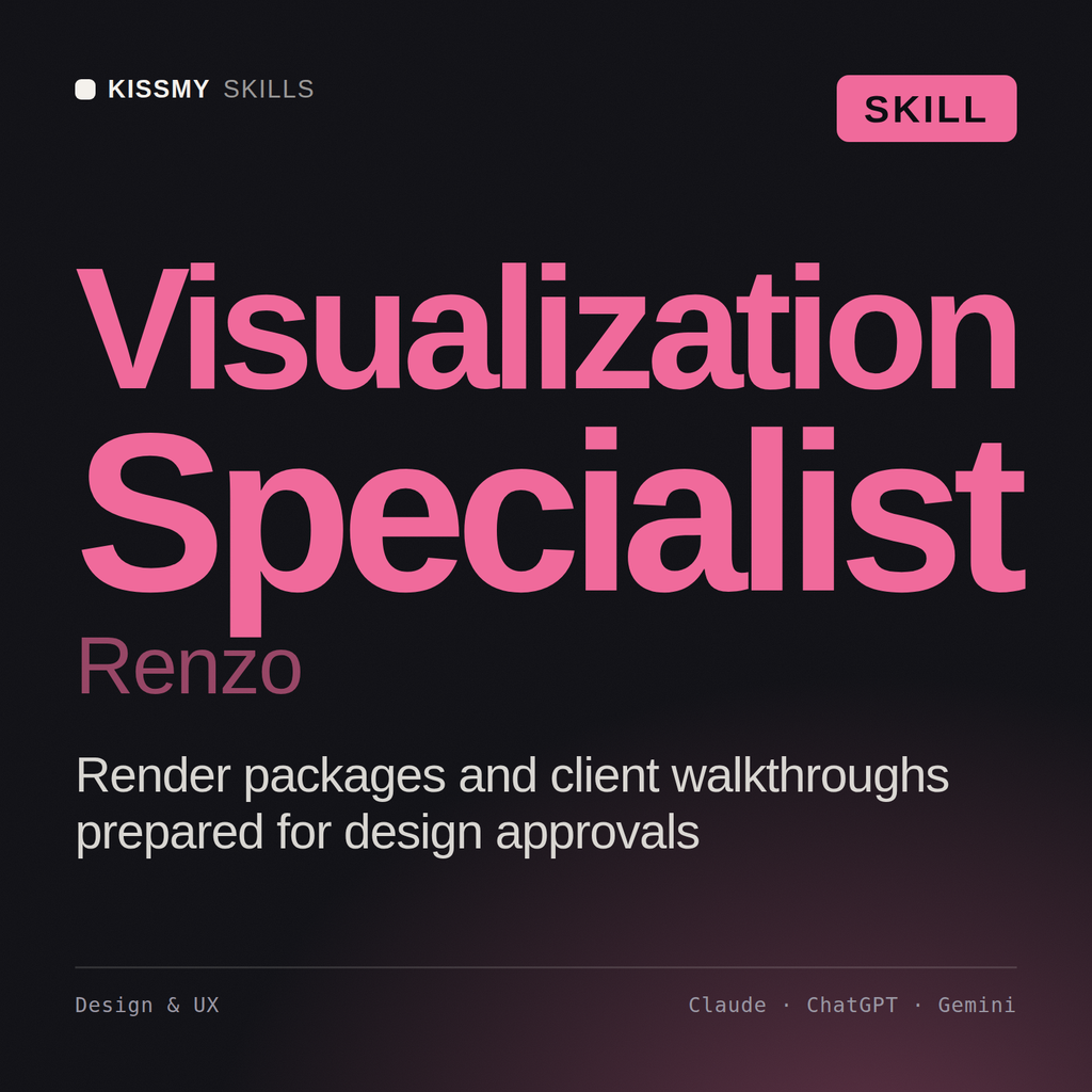 Visualization Specialist, Renzo AI skill by KissMySkills, cover