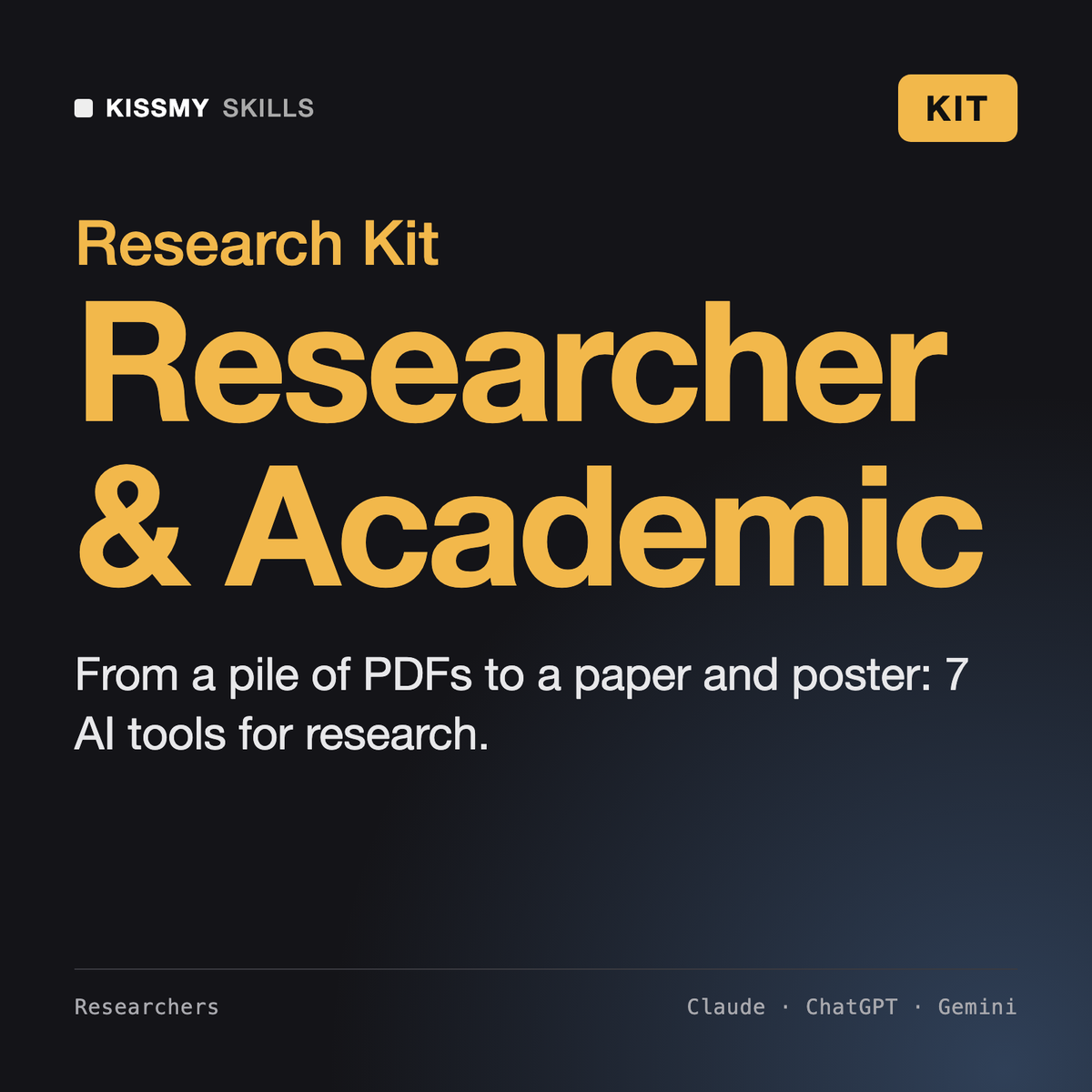Researcher & Academic Kit by KissMySkills, cover