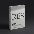 Resume Screener Claude skill by KissMySkills, hardcover volume cover