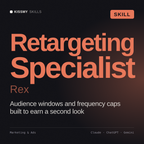 Retargeting Specialist, Rex AI skill by KissMySkills, cover