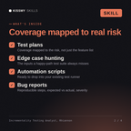 What's inside the Incrementality Testing Analyst, Rhiannon AI skill: Test plans, Edge case hunting, Automation scripts, Bug reports