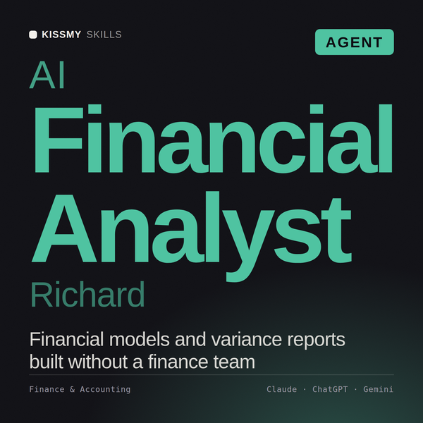 AI Financial Analyst, Richard AI agent by KissMySkills, cover