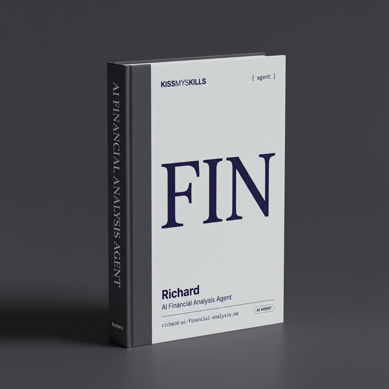Financial Analysis Claude agent by KissMySkills, hardcover volume cover