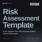 Risk Assessment Template AI prompt by KissMySkills, cover