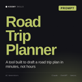 Road Trip Planner AI prompt by KissMySkills, cover