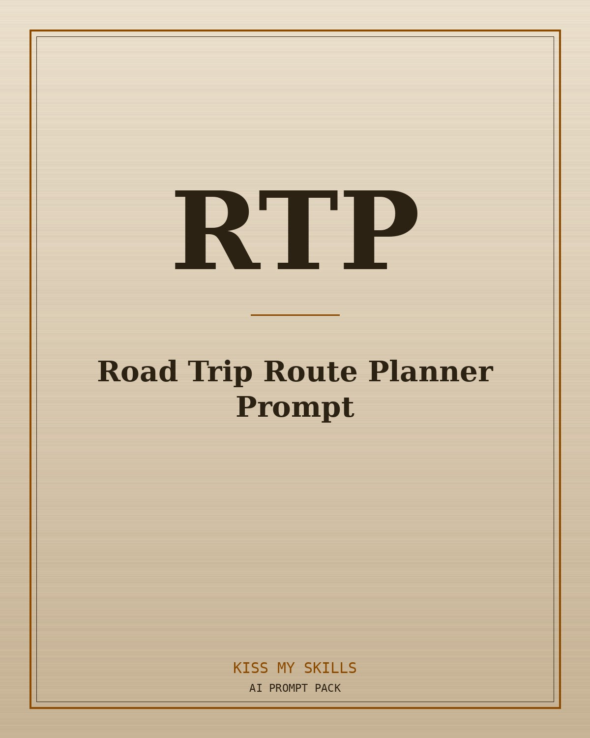 Road Trip Route Planner prompt for Claude by KissMySkills, brushed cover