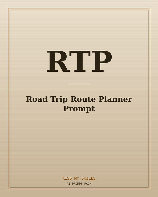 Road Trip Route Planner prompt for Claude by KissMySkills, brushed cover