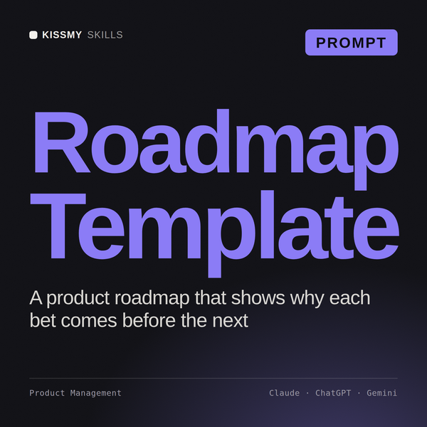 Roadmap Template AI prompt by KissMySkills, cover