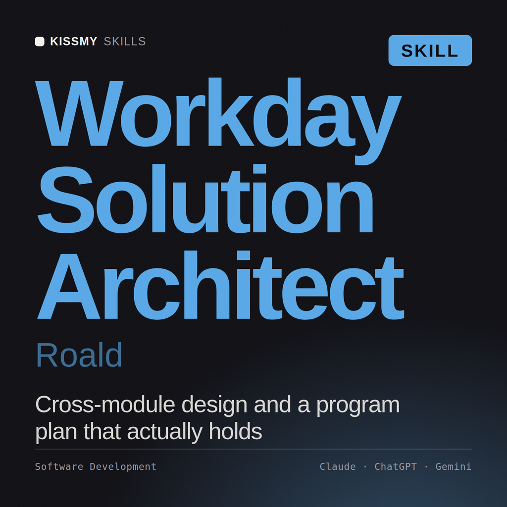 Workday Solution Architect, Roald AI skill by KissMySkills, cover